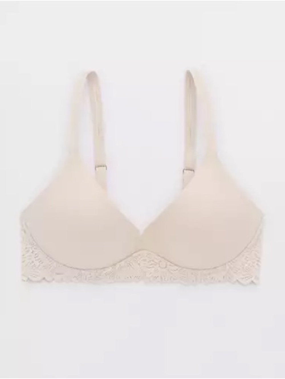 aerie sunnie bloom lace trim wireless lightly lined bra - 34D, NWT